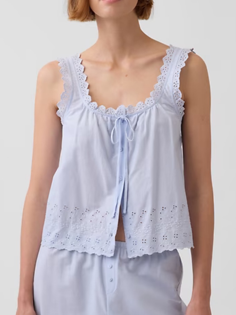 Gap Embroidered Pj Tank Sz Xs